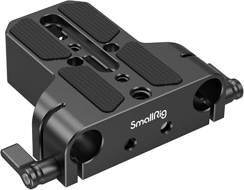 SMALLRIG Universal Base Plate with 15mm Rod Rail Clamp, M…