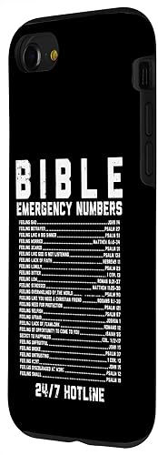 Miniatura 44 de Funda de regalo cristiana para iPhone 11 con números de emergencia bíblica, versículo de Dios Jesús, fe