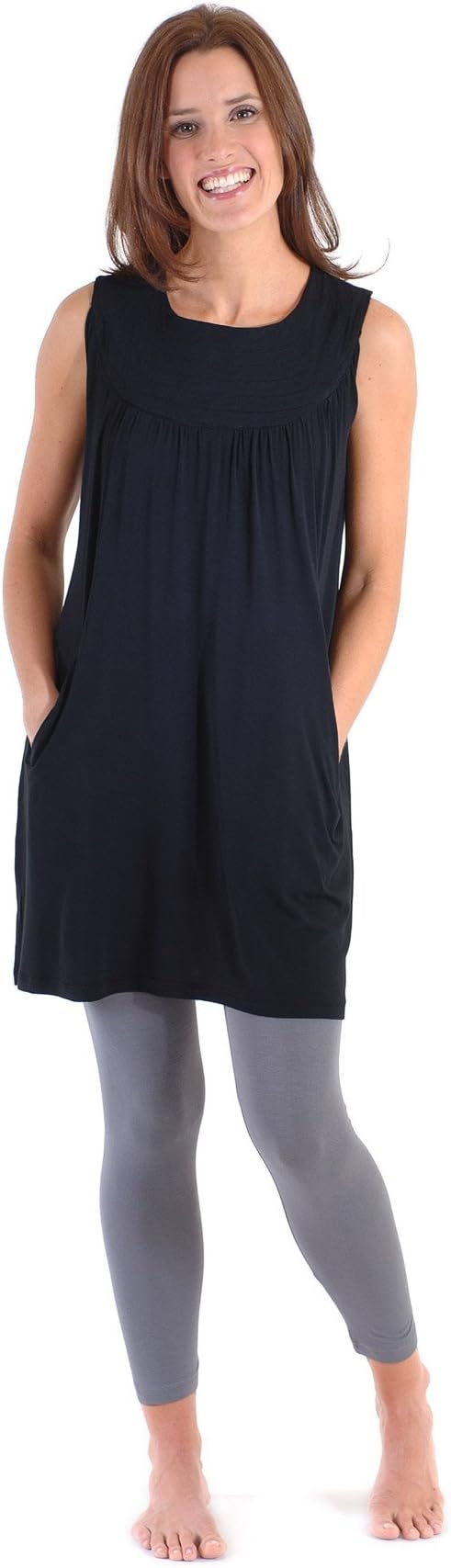 Extra Large Black BambooDreams Clara Circle Tunic