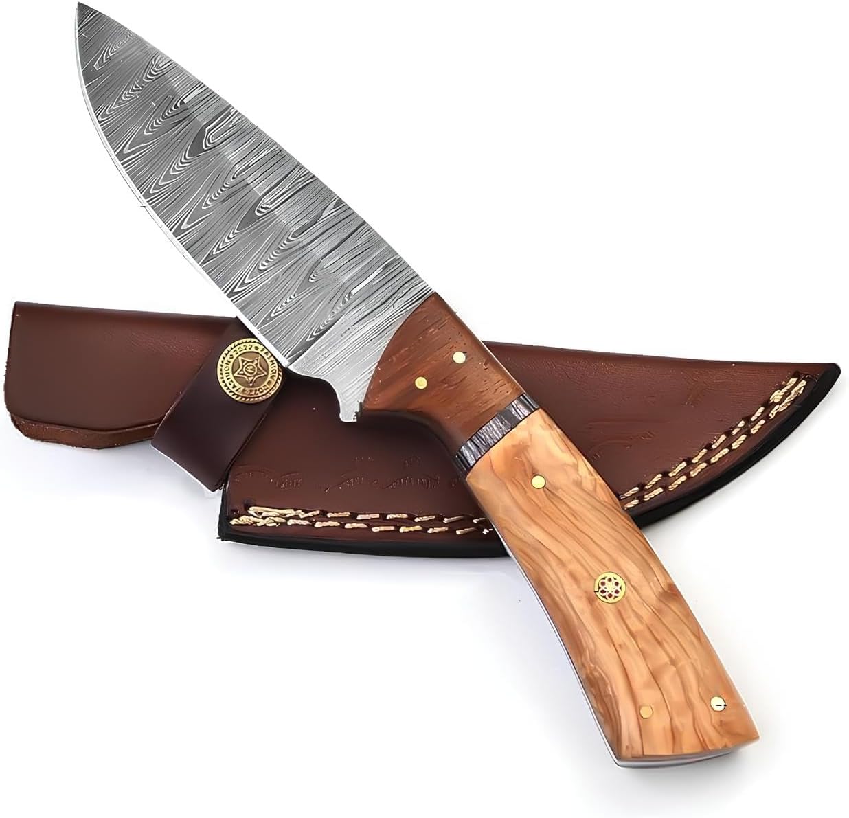 Custom Handmade Fixed Blade Hunting Knife - 9 Inch hand Forged Full Tang Knives For Hunting, Outdoor Camping, Hiking, Fishing, Bushcraft Knives With Leather Sheath. (Predator Hunter Knife)