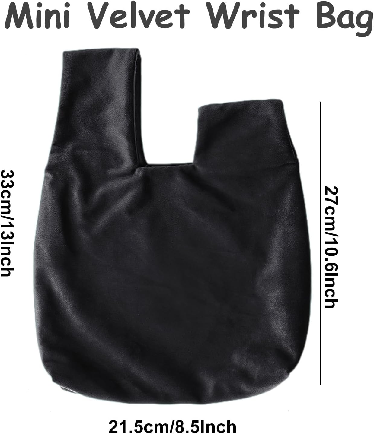 Small Knot Bag for Women Velvet Wristlet Purse Elegant Clutch Evening Bag Wrist Pouch - Image 4