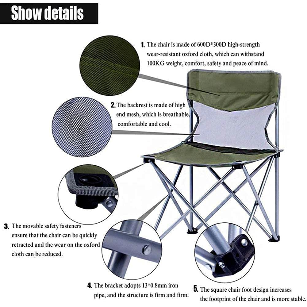 Ultralichte campingstoel Lichtgewicht compacte opvouwbare campingstoel met rugzak Vrijetijdsstoel uit één stuk Stoelen, draagbare strandstoel, campingconcertstoelen voor strandstoelsteunen Present