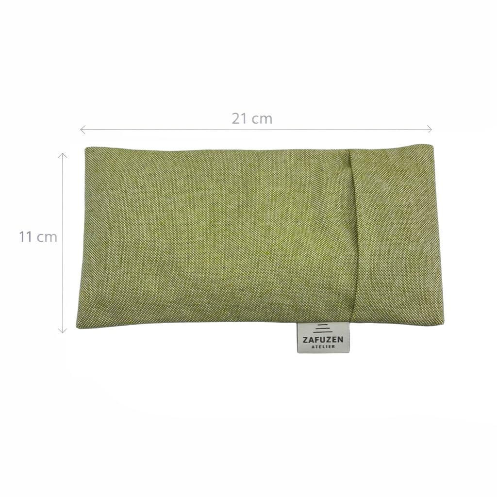 Coussin pour Les Yeux avec Housse Lavable Sage – Coussin oculaire avec Fleurs de Lavande Naturelle et Riz, Coton Naturel, Yoga et méditation, Relaxation et Repos