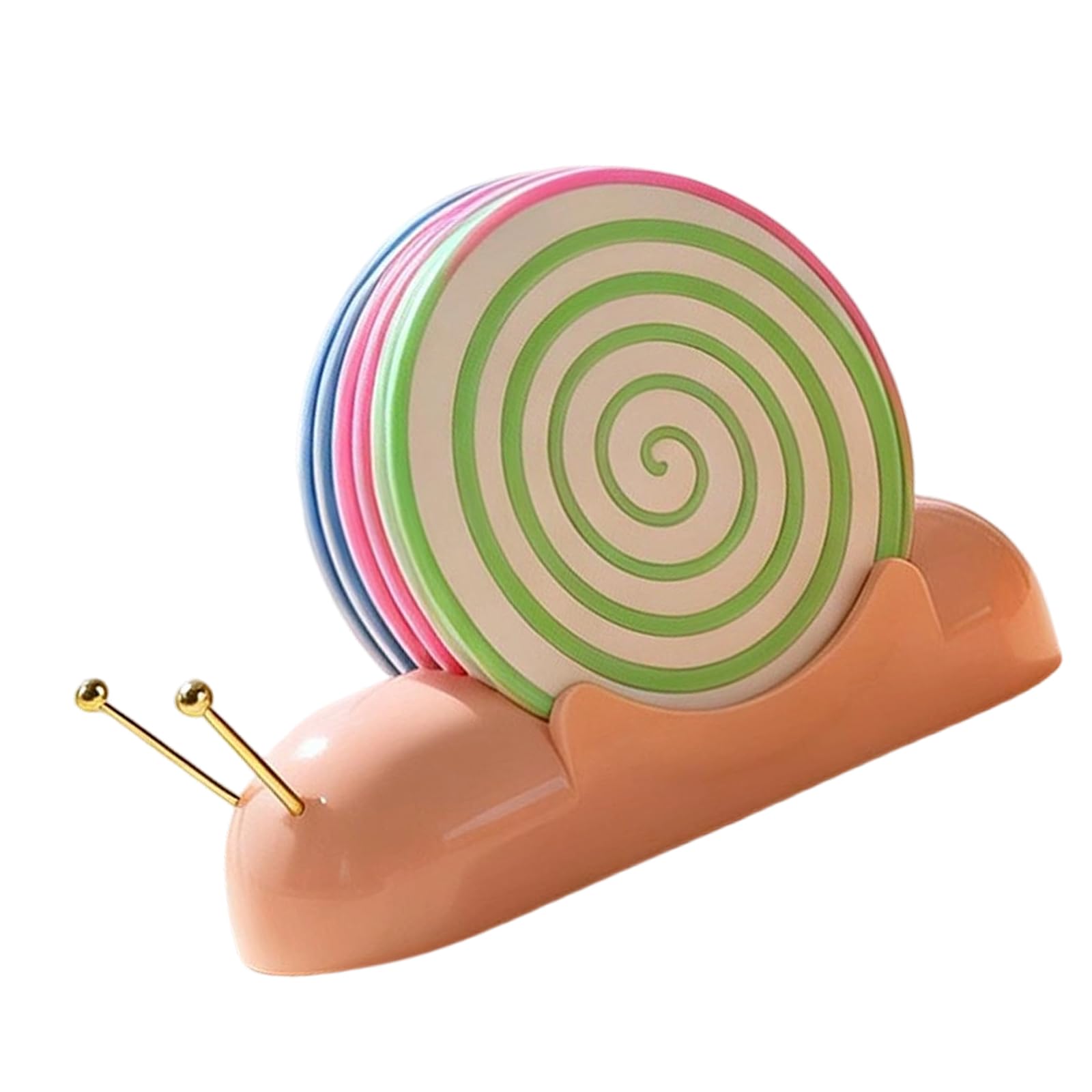 JSGHGDF Colorful Silicone Snail Coasters Heatproof Mats for Kitchen Offices and Outdoor Picnics Coffee Cup Rack