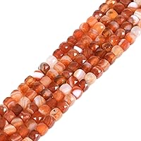 Vista 14 de Justinstones Cuentas sueltas de ágata verde natural de 4 mm, cúbicas, con facetas, para fabricación de joyas de bricolaje, 40,6 cm