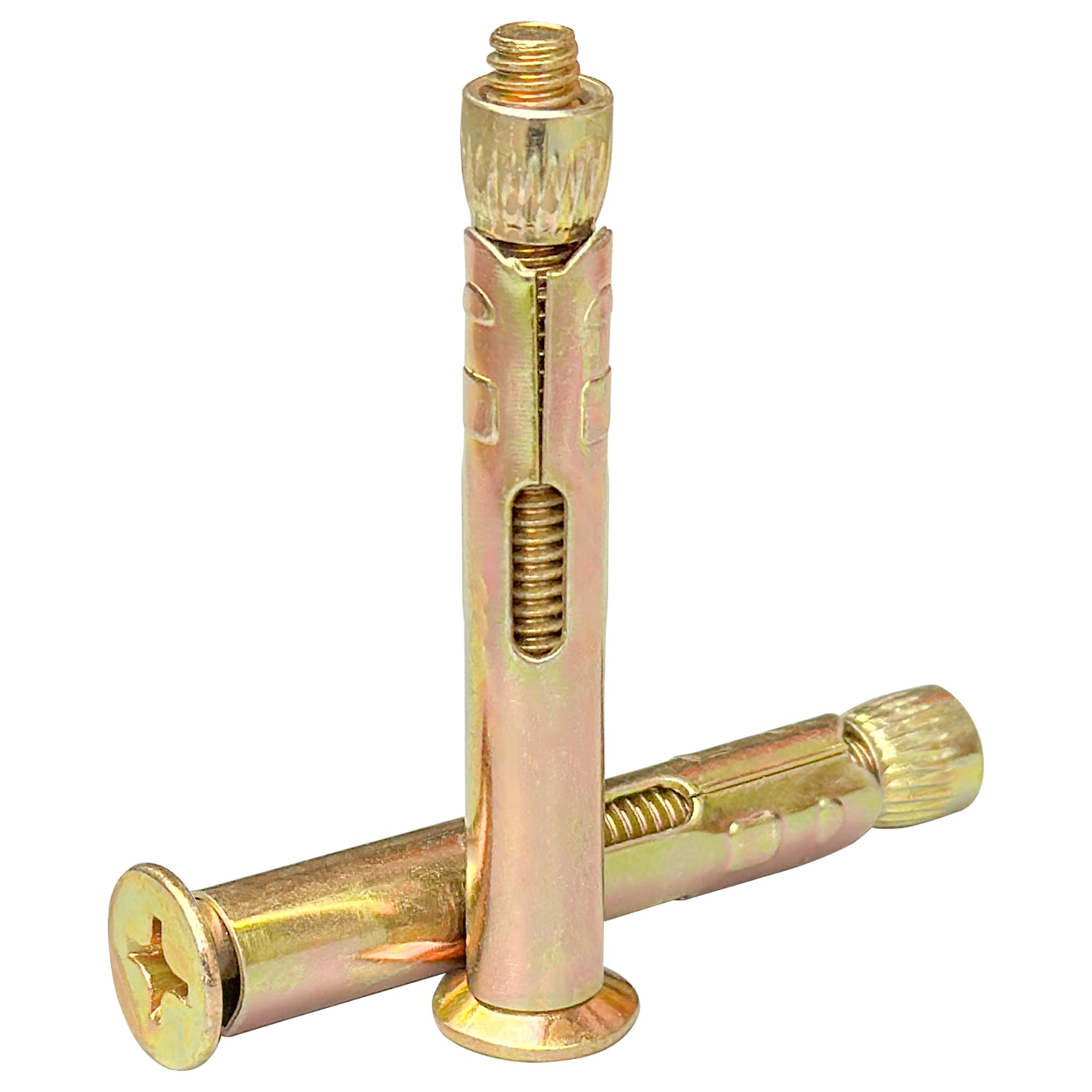10 PCS Metal Expansion Bolts - Flat Head Cross Drive Design (M10 x 70mm)
