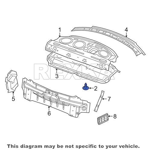 Miniatura 6 de Rexka 50 clips de retención de revestimiento de guardabarros 6506293AA compatibles con Jeep Wrangler Grand Cherokee Commander Dodge RAM