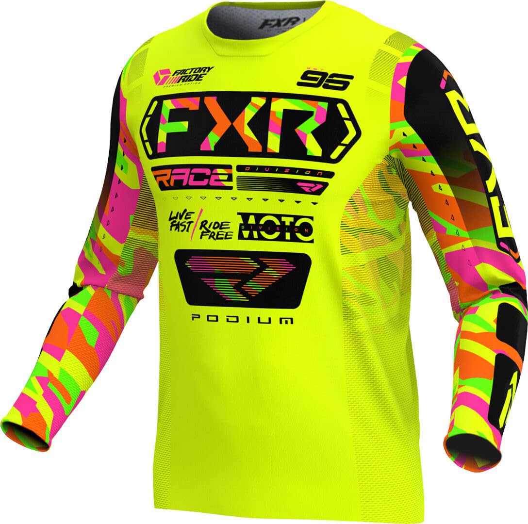 FXR Kids MX Jersey Podium Gelb Gr. XL