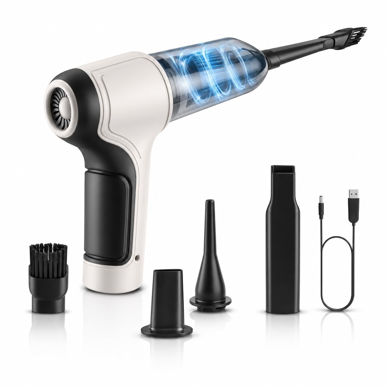 Aspirador Portatil Sem Fio Recarregavel 120W Para Carro e Casa Automotivo com Acessorios