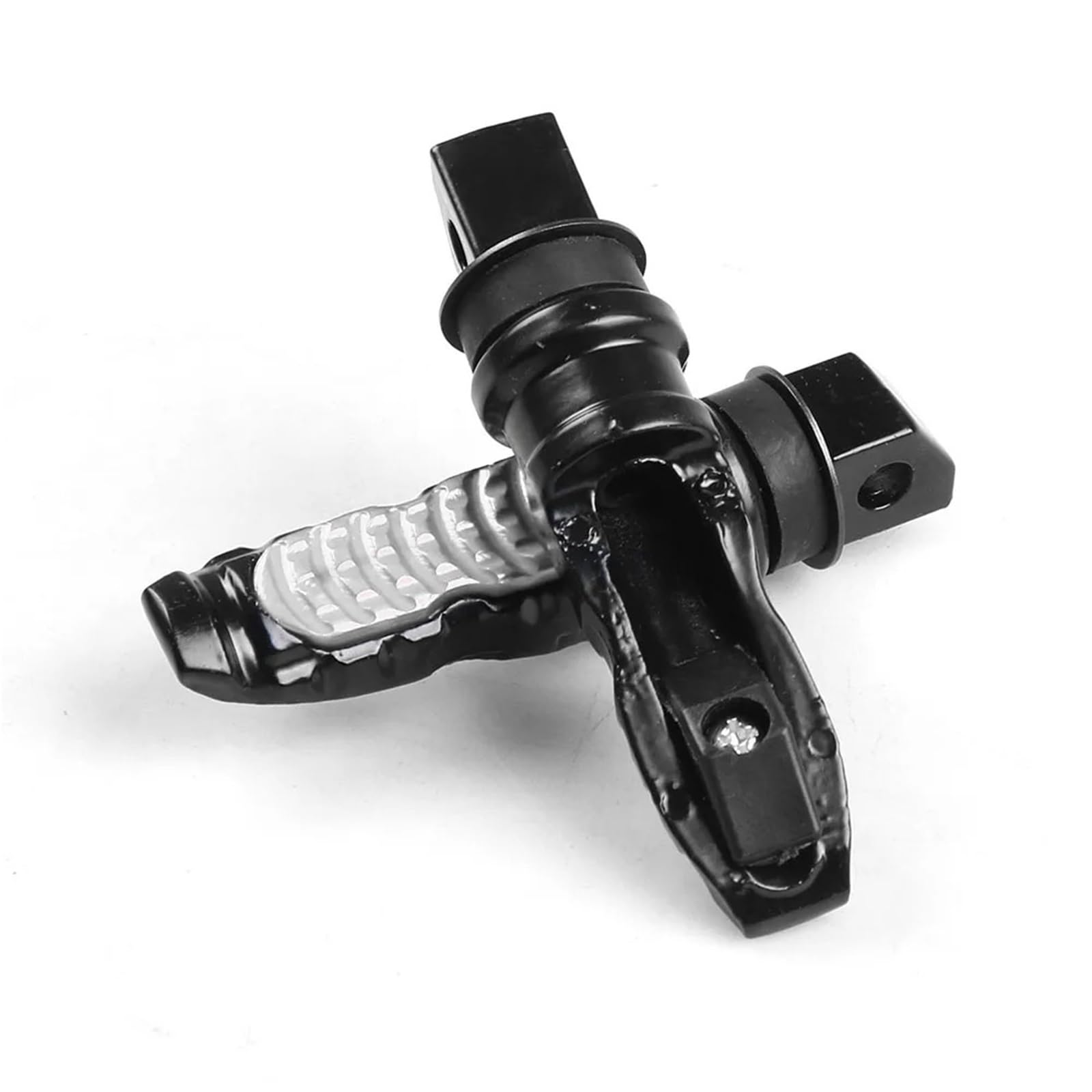 regulowany Pedały Motocykl tylny pedał pasażera 8MM uniwersalny 2 szt. Aluminiowy podnóżek skuter Peg modyfikacja motocykla(Silver)