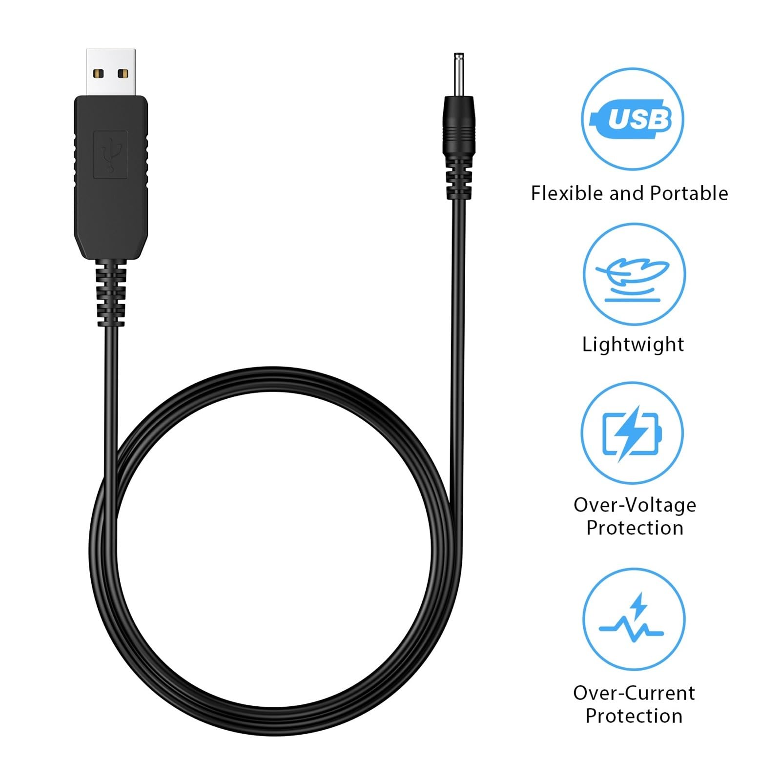 Caricabatterie for rasoio elettrico da 2,3 V, MGK3921 3221 3335 3010 3020 3210 BT3020 3021 3022 Cavo di ricarica USB for regolabarba
