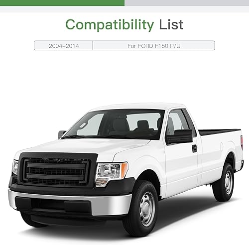 Miniatura 4 de SCITOO Espejo lateral del pasajero de cristal compatible con 2004-2014 para Ford para F-150 PU con calefacción, cromado, convexo, derecho, espejo