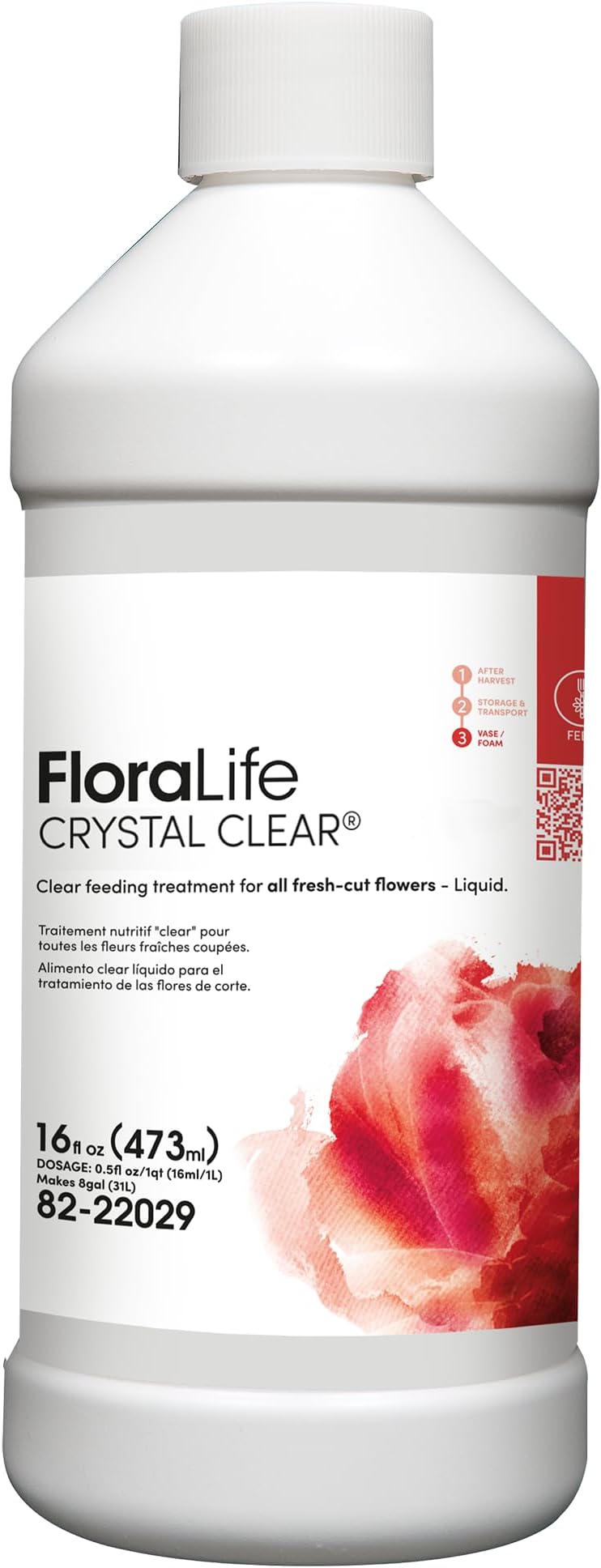FloraLife Crystal Clear Liquid Flower Food Liquid 500 ml/1 pt
