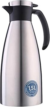 Emsa 18/10 Stainless Steel Soft Grip Carafe, 51-Ounce, Black