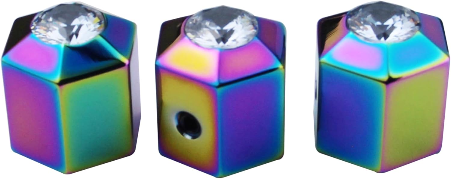 Guyker Potentiometer Control Knobs with 6mm Dia. Shaft Pots - 3PCS High Grade Stainless Steel Speed Tone Volume Knob with Diamond Top Replacement for Electric Guitar or Precision Bass, CKB024 black