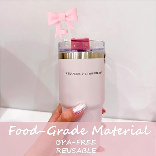 Miniatura 8 de 9 fundas para popotes compatibles con vasos Stanley de 4030 onzas, protectores reutilizables de silicona para popotes Stanley de 0.4 pulgadas0.394