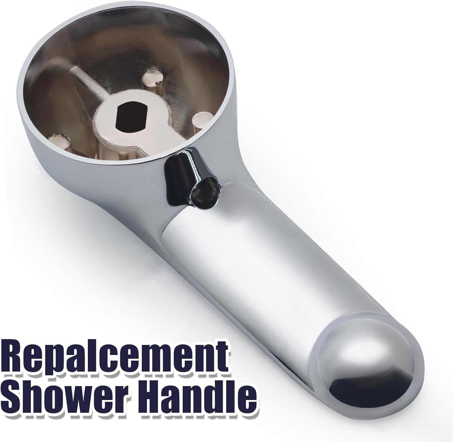 Biaungdo Single Metal Lever Handle Kit, Silver Shower Handle Replacement Part Bathroom Faucet Accessories with Hex Wrench