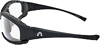 Vista 5 de Alpha Omega AO3 - Gafas de sol de motocicleta acolchadas de espuma Z87.1 convertibles para hombres o mujeres, 2 pares de montura negra con lentes