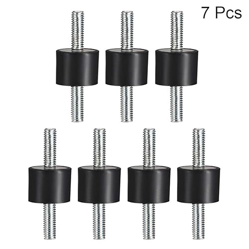 Miniatura 3 de uxcell Soportes de goma de 0.787 x 0.591 in, aisladores de vibración, amortiguador con pernos M6 x 0.709 in, 7 piezas