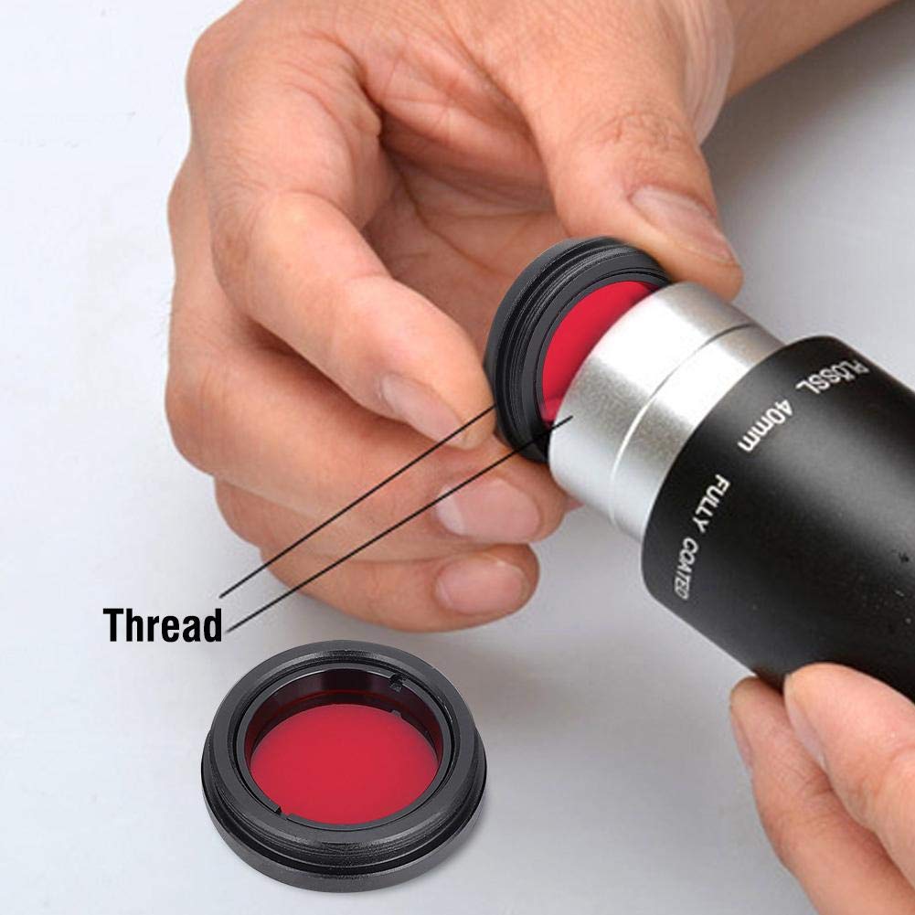 Goshyda Filtre d'objectif de télescope, Filtre de Couleur d'objectif d'oculaire de télescope astronomique de 1,25 "/31,7 mm pour Lune/nébuleuse/étoile du/Cluster/Ciel Profond