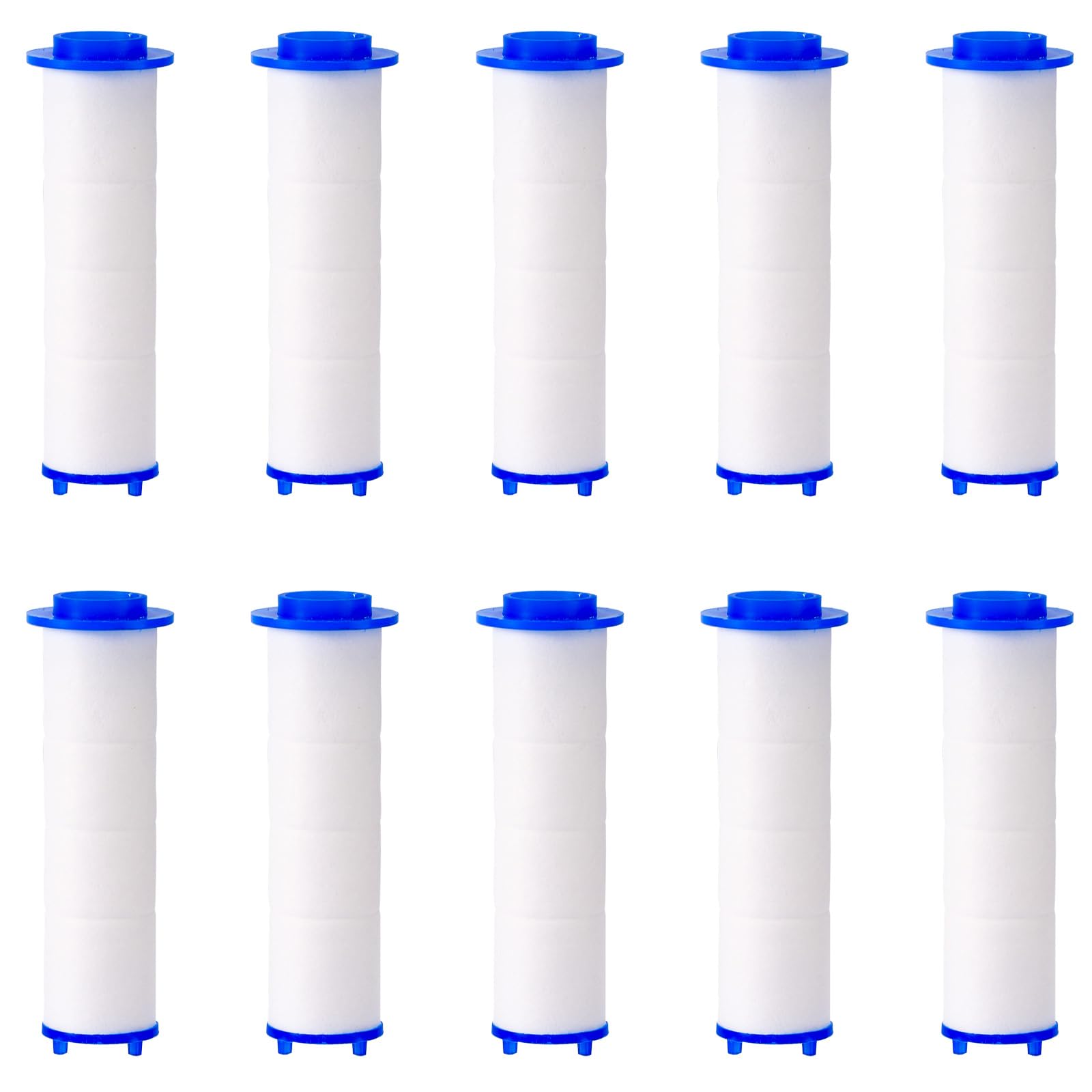 Lyreh 10pcs Showerhead Filters for Drivse 2.95x0.95 Inch PP Cotton Shower Head Filter Replacement Cartridge Filtering Tool Compatible with Drivse