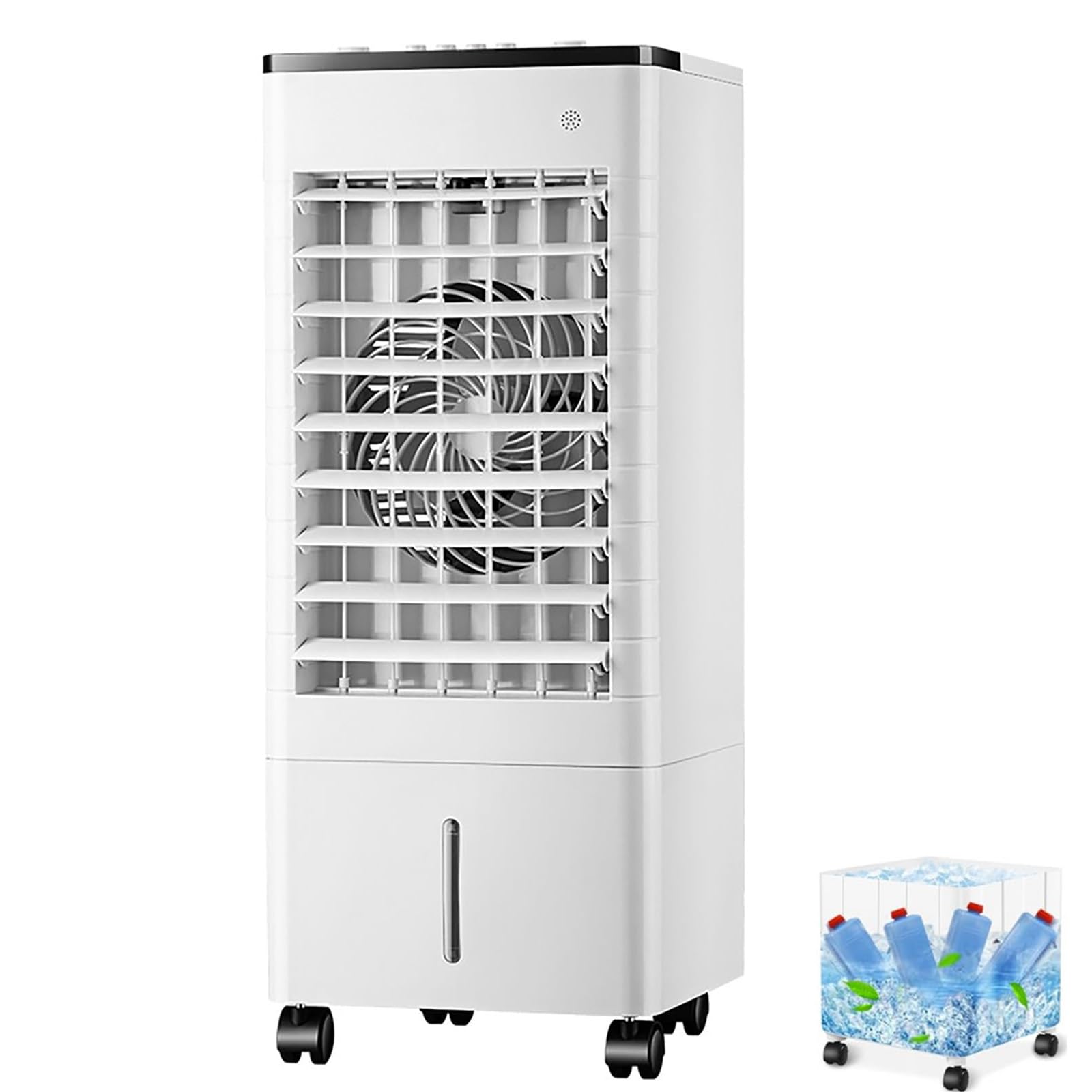 Enfriador de aire portátil de 9L con ionizador y temporizador de 15h para un hogar fresco