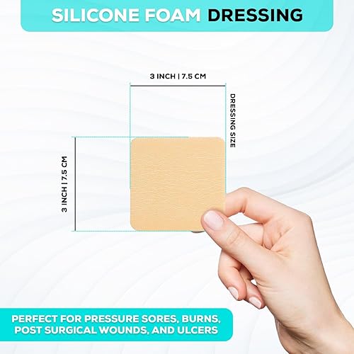 Miniatura 3 de MedVance TM Silicone - Apósito absorbente de espuma adhesiva de silicona, 3 x 3 pulgadas, caja de 5 apósitos