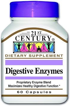 21st Century Digestive Enzymes, 60 Capsules