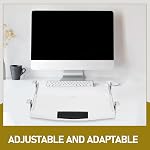 Desk Keyboard Tray and Space-Saving Design White with Easy Installation for Home Office