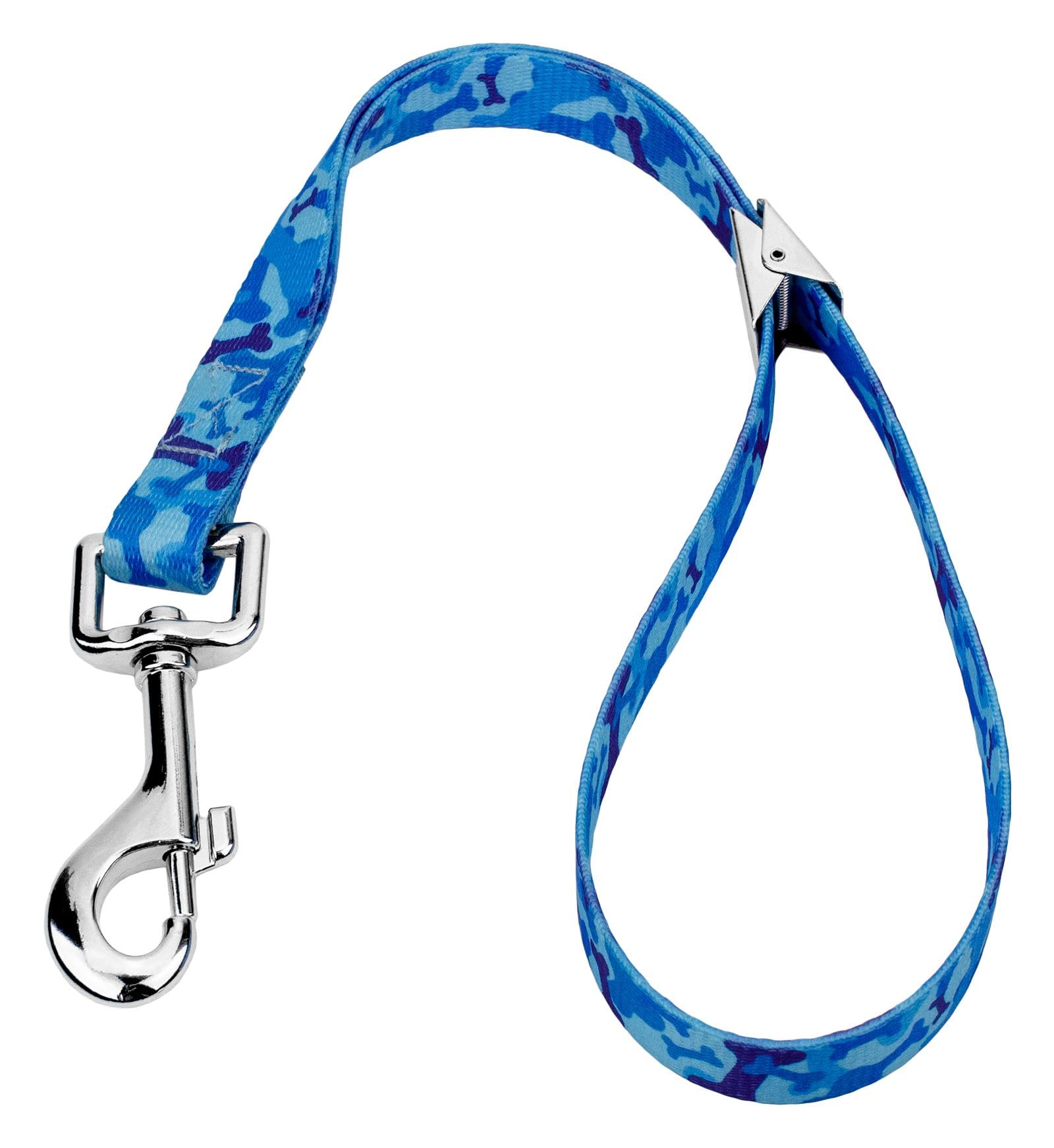 Country Brook Petz Dog & Pet 5/8 Inch Grooming Loop with Spring Loaded Clip - 18 Unique Designs for Grooming and Vet Tables (Blue Bone Camo)