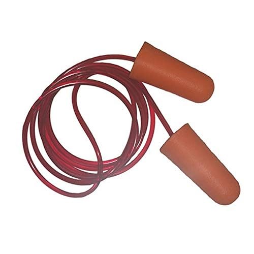 MAGID Bulk NRR 32 tapones desechables de espuma para los oídos, cómodos tapones desechables con cable, talla única (400 pares), naranja, con cable