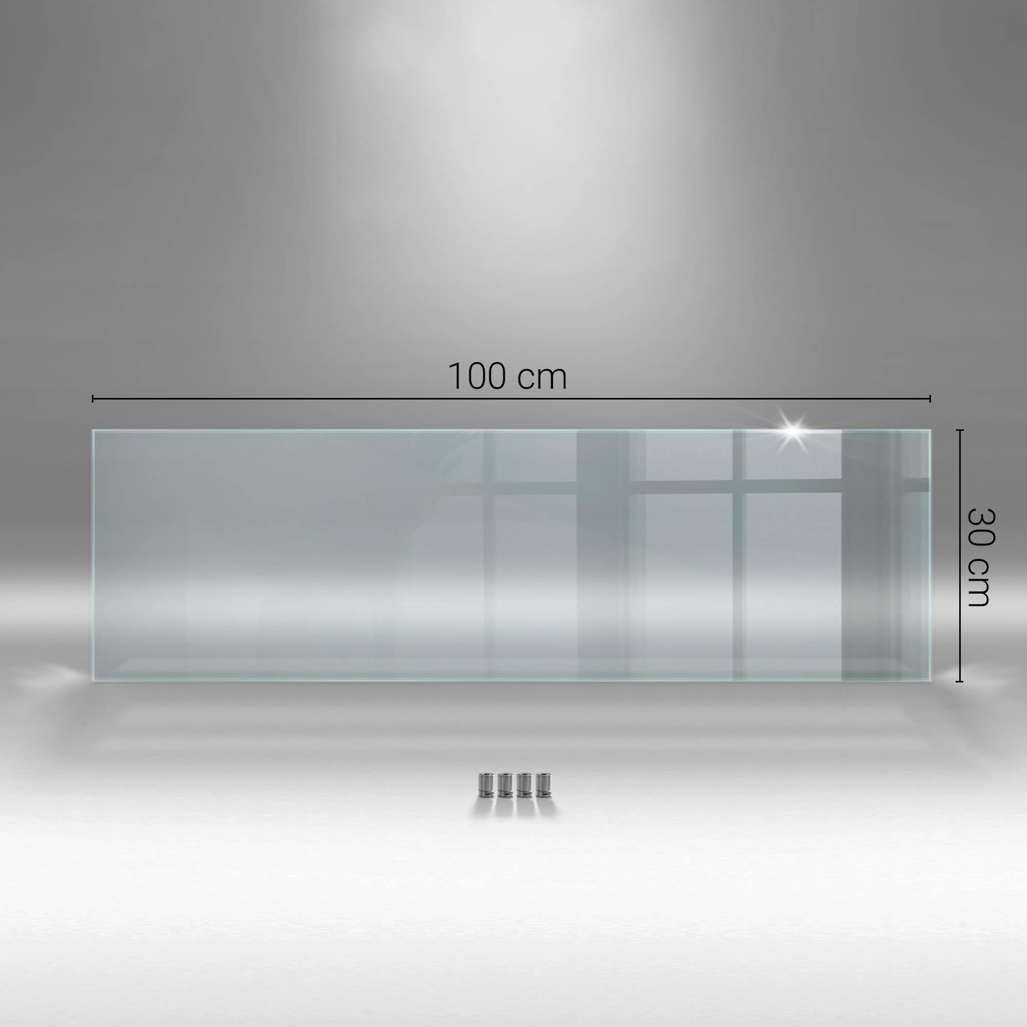 Tulup Pannello di Vetro 100x30 cm Facile da Pulire Protezione Resistente per Pareti Protezione Piastrelle per la Cucina Trasparente Vetro Temperato Float Paraschizzi Elementi di Montaggio Inclusi