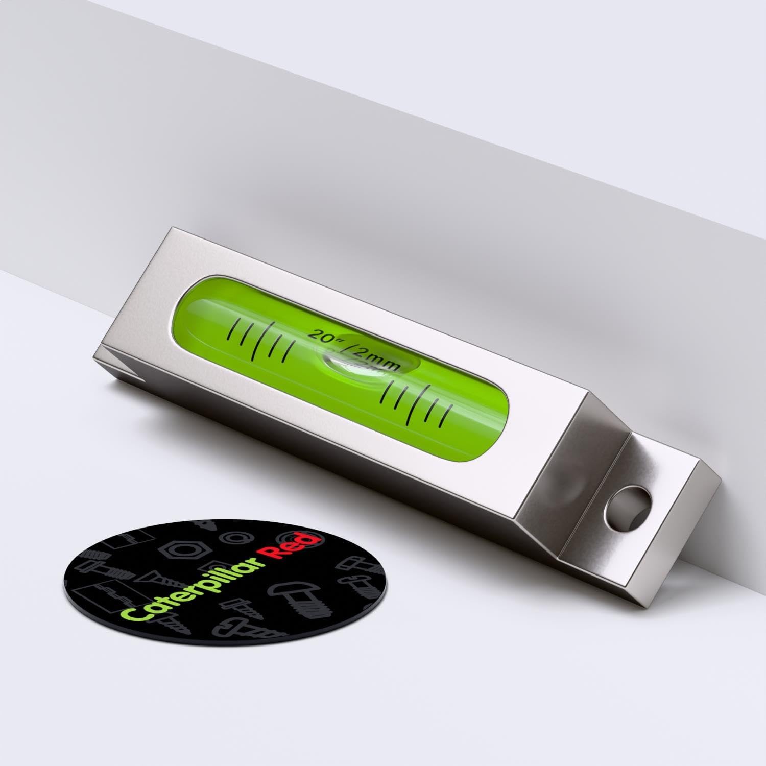 Metal Precision Level Glass Vial, Spirit Bubble Level, 79mm Green, (3 1/8 x 5/8 in)
