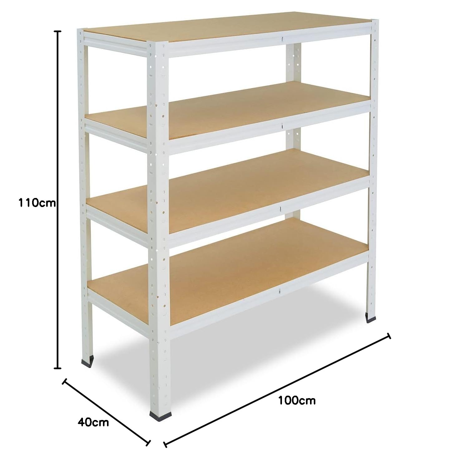 shelfplaza Home 100x110x40cm Estantería Pesada Blanca: 4x175kg | Estanterías almacenaje · Estanterías metálicas · Estantería cocina · Estantería metálica · Estanterías almacenaje garaje