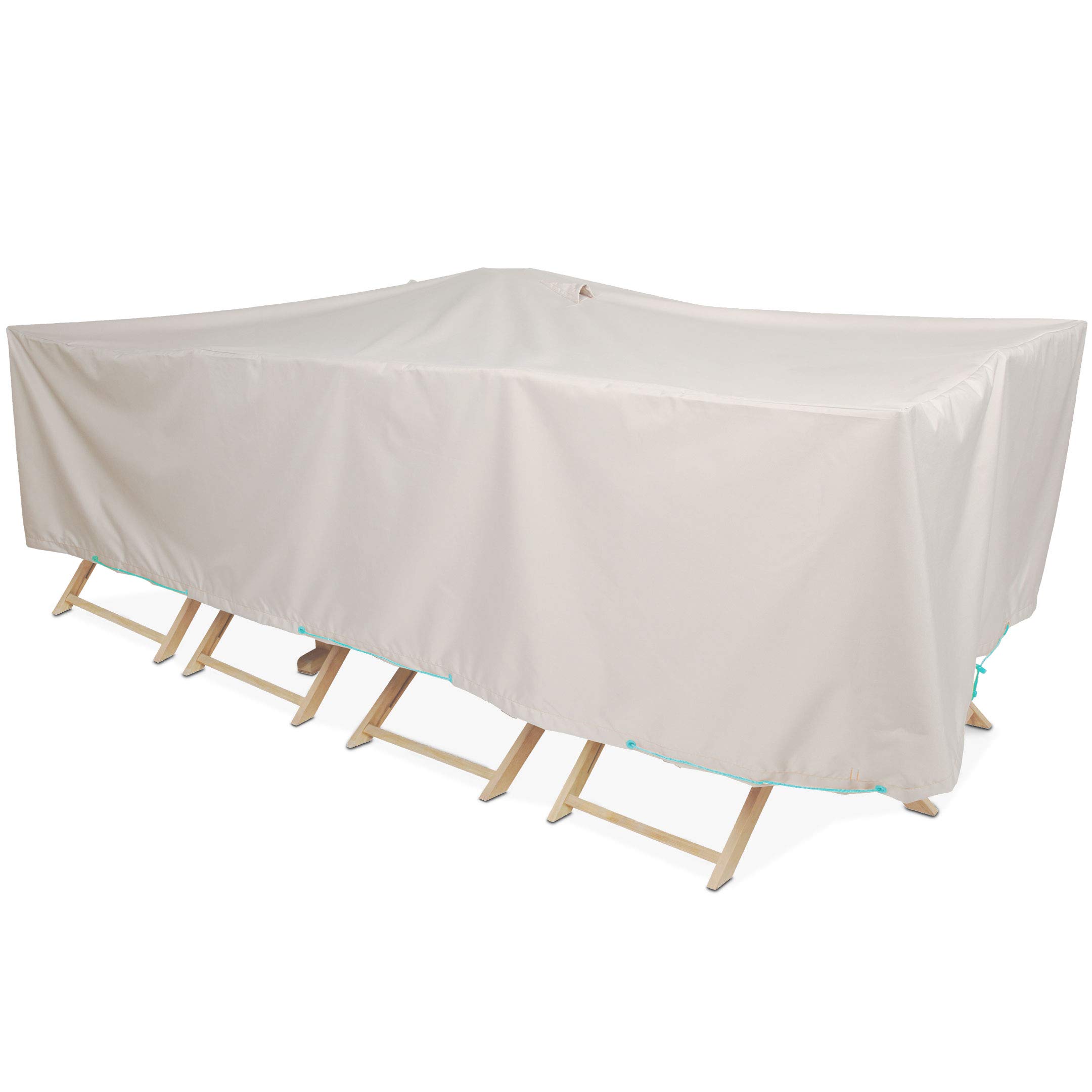 Cov'Up Housse de Protection pour Table de Jardin 240 x 130 x 60 cm, Taupe