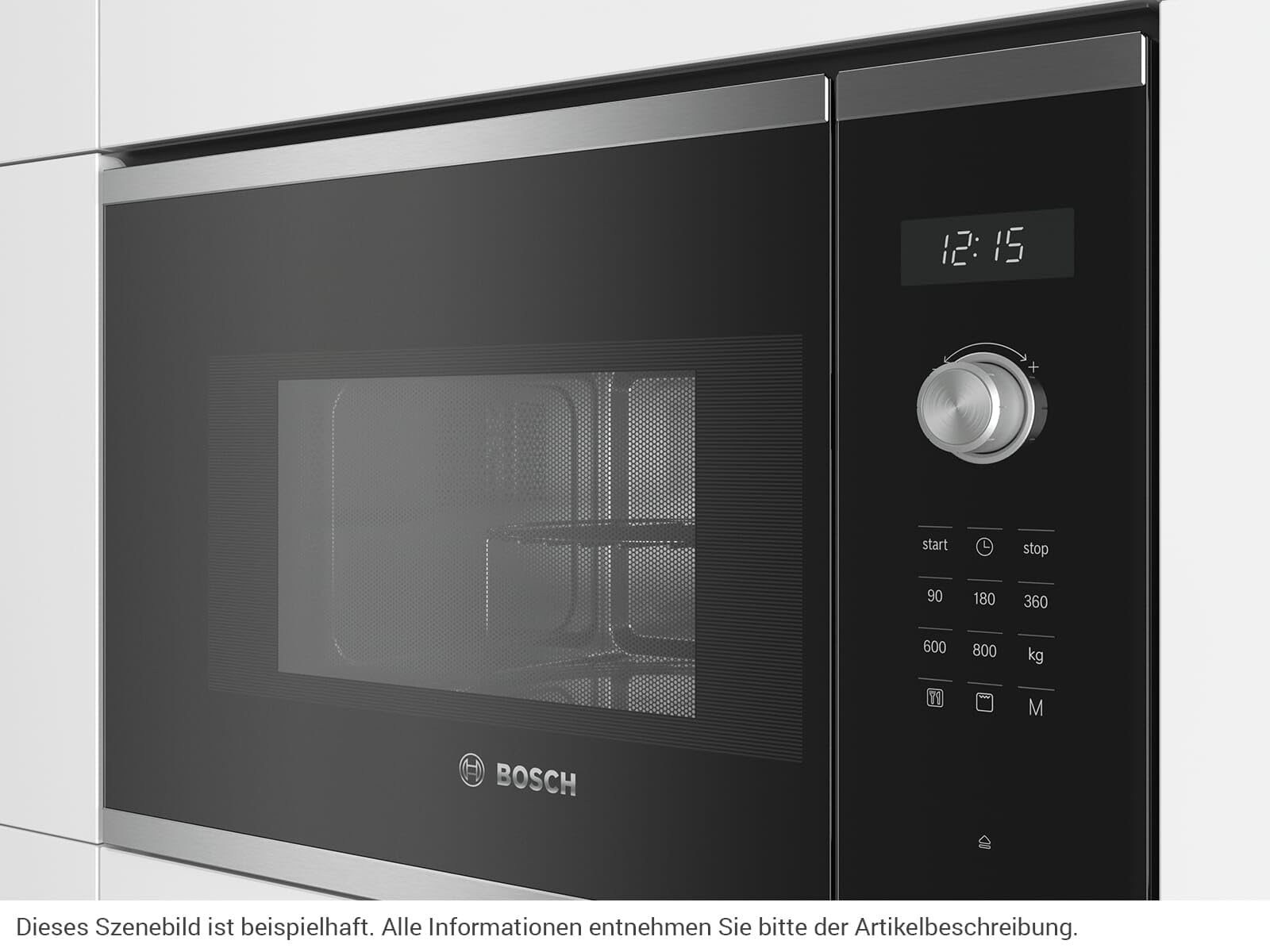 Bosch BEL524MS0 Série 6 - Micro-ondes intégrable, 60 x 38 cm, 20 litres, Blanc