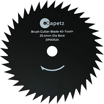 Dapetz   Brush Trimmer Strimmer Cutter Gardening Blade 254mm, 25.4mm Bore Strimmer/Brush Cutter Blade 40 Teeth Carbide Tipped Brush Grass Trimmer, Weed Eater Compatible with Bosch, Makita & Stihl