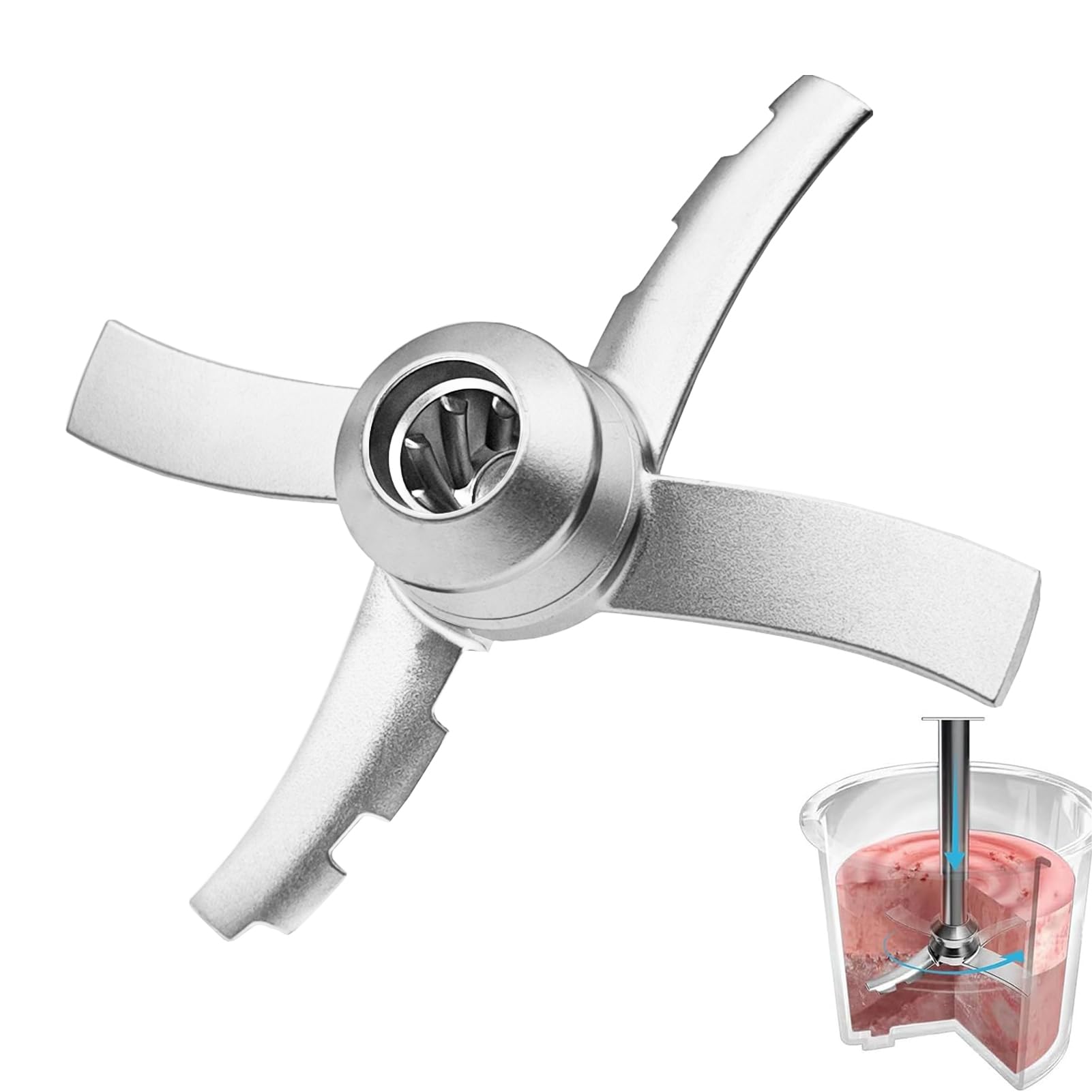 for Ninja Creami Blade Replacement Parts, Replacement Stainless Steel Paddle Compatible with Ninja CREAMi Ice Cream Maker NC300UK NC300UKCP NC301 NC299AMZ Series, for Ninja Creami Accessories