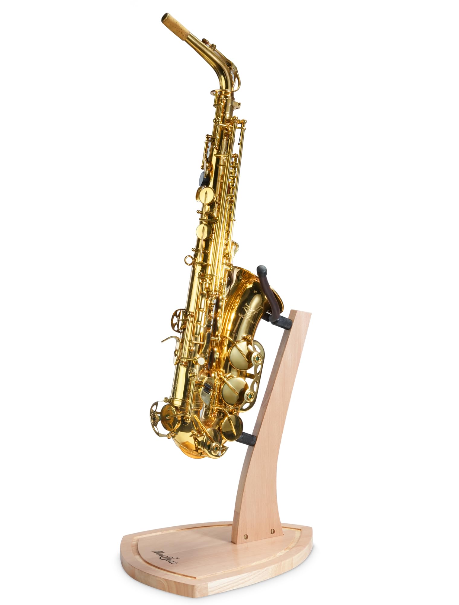 Support de saxophone fait main en hêtre pour sublimer votre studio