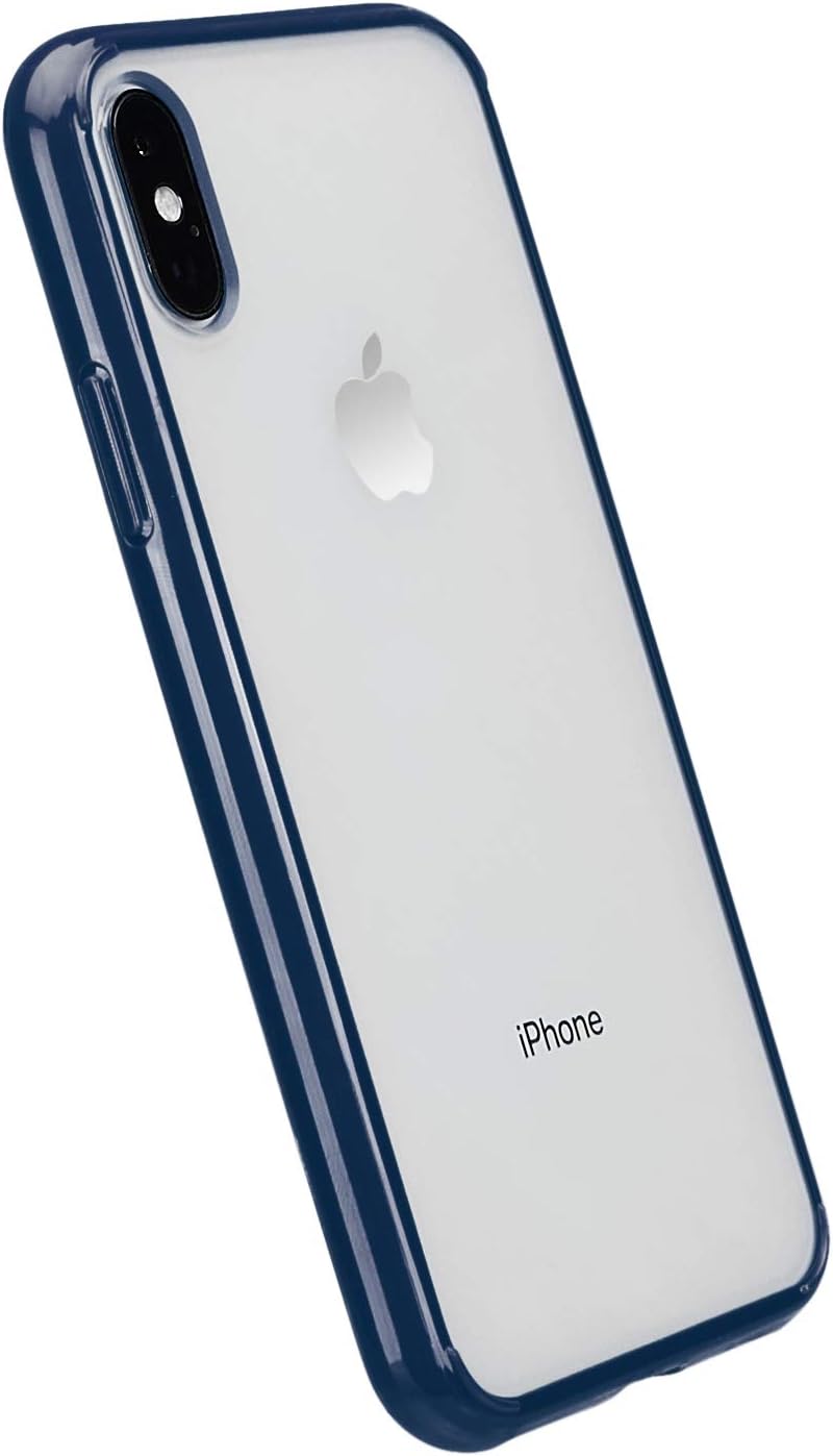 Amazon Basics iPhone Xs Crystal Mobile Phone Case (Protective & Anti Scratch) - Blue