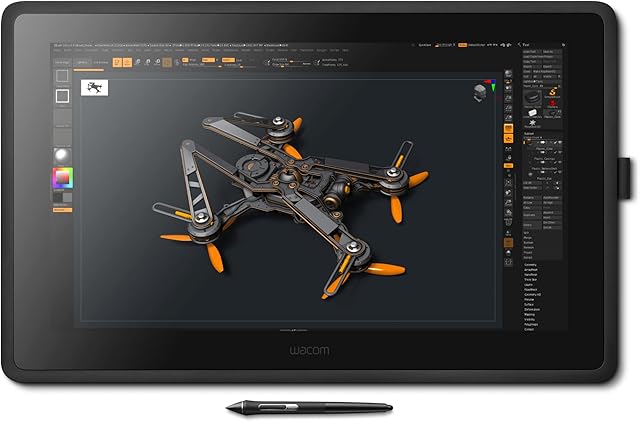 Wacom Cintiq 22 Drawing Tablet with Full HD 21.5-Inch Display Screen, 8192 Pressure Sensitive Pro Pen 2 Tilt Recognition, Compatible with Mac OS Windows