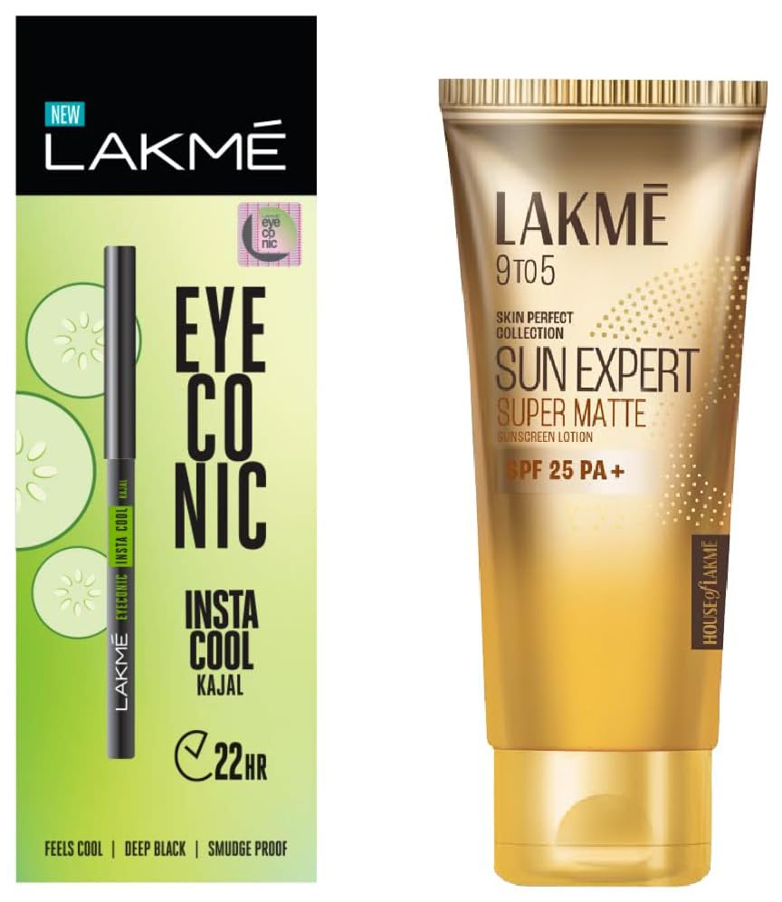Image of LAKME Pond's Light Moisturizer Cream & Eyeconic Insta Cool Kajal Combo