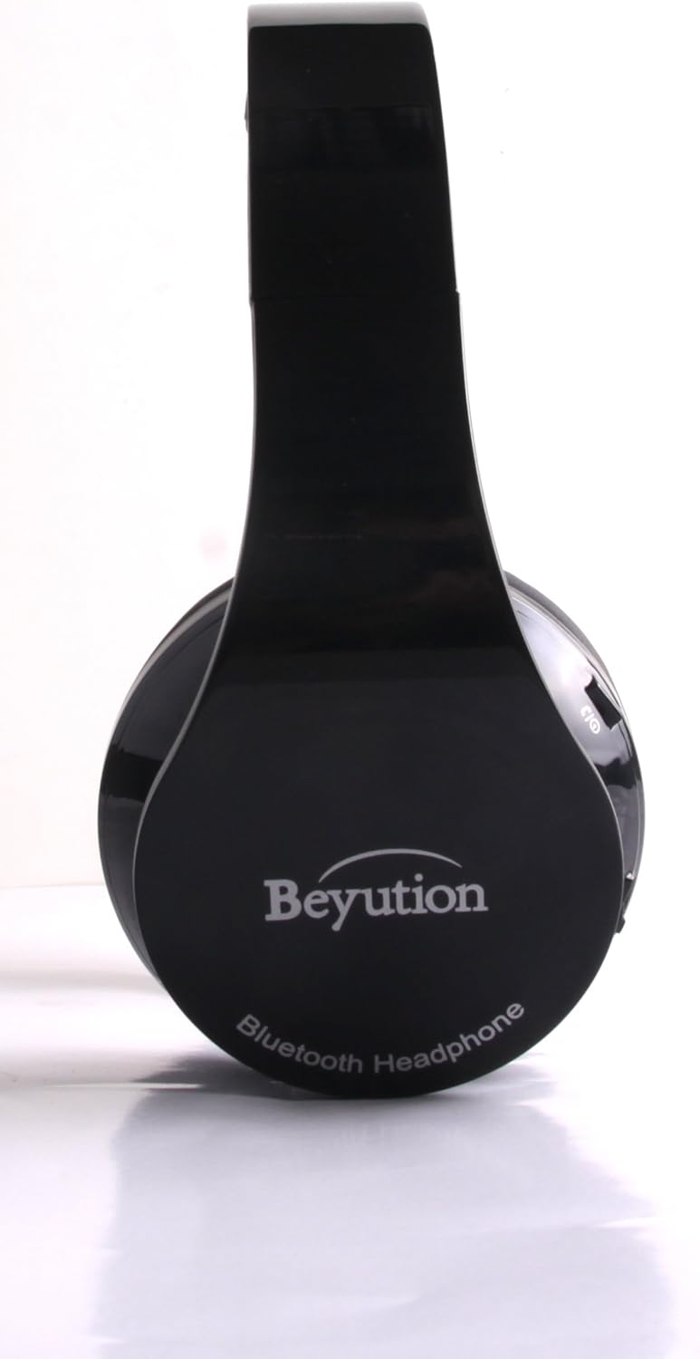 Beyution Hi-Fi Stereo Bluetooth Headphones Best audio Performance Over-ear Bluetooth Headset for Apple Iphone 7 6 5s 5c 5 iPAD Ipod iTouch MAC SAMSUNG S5 S4 S3 Note5 Cell Phone and tablet(BT513-black)