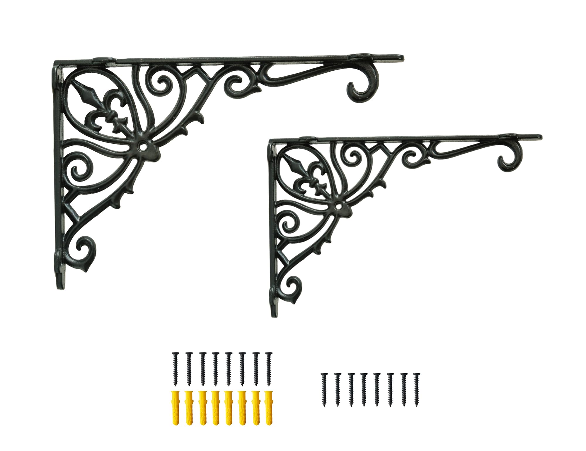 Corbeau noir antique en fonte de 30,5 cm pour créer une étagère de cuisine rustique