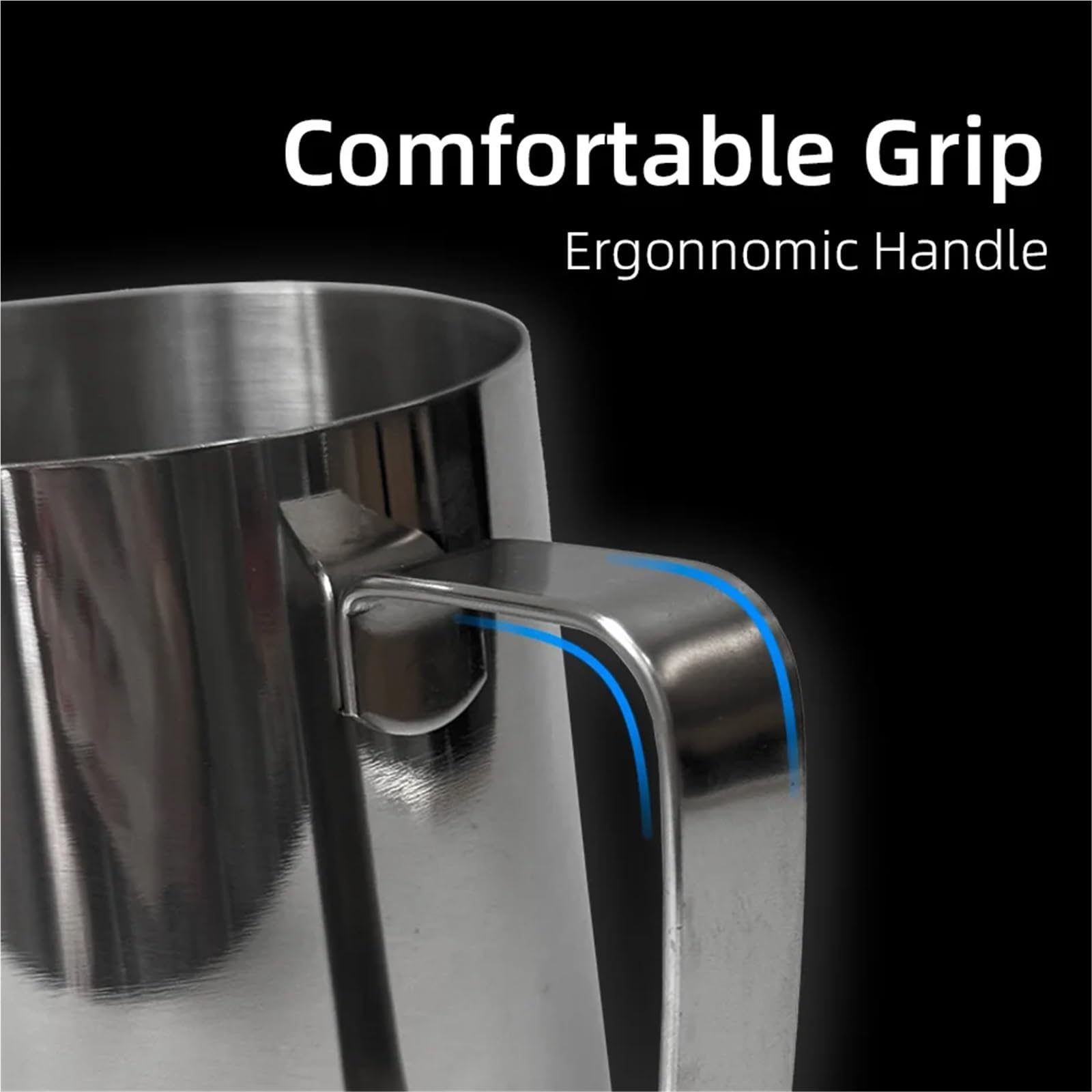 Milchschaum Kanne 350/600 ml Edelstahl-Kaffeekanne mit Skala, Barista-Dampfschale und Kaffeenadel(350ml 600ml Kit)