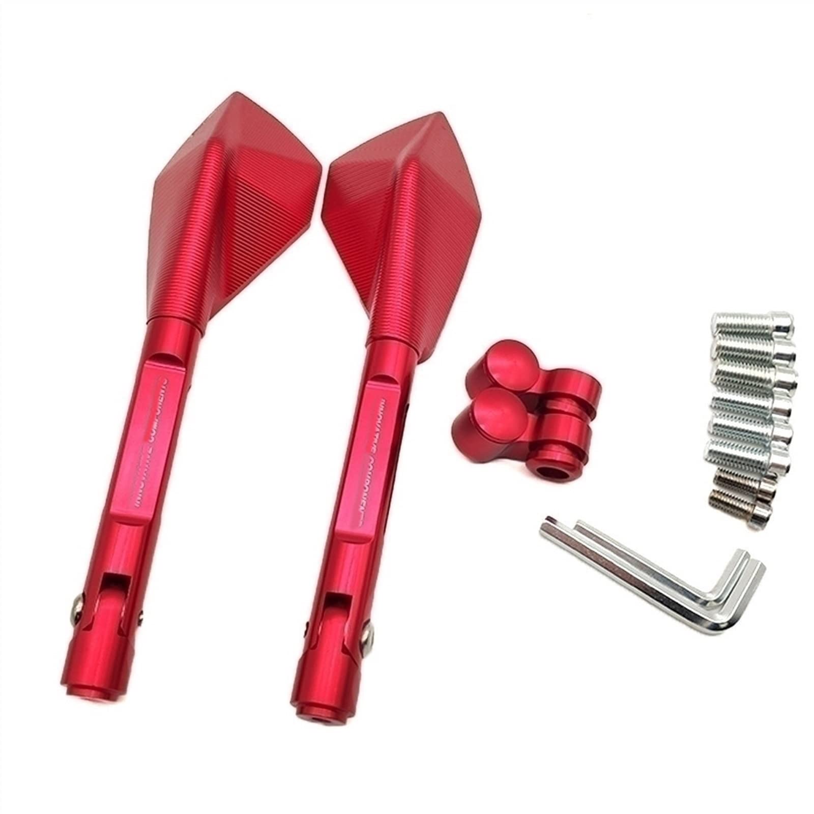 Rétroviseur Rétroviseurs De Moto pour Benelli Leoncino 500 TRK 502 pour Hyosung Gt650r Rétroviseurs De Guidon De Moto en Aluminium Bleu Pièce De Moto (Color : Rot)