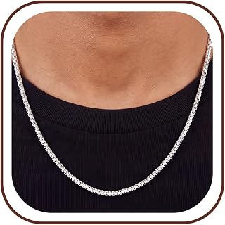 S925 Sterling Silver Round Box Chain for Men, 2.5mm/4mm/5mm