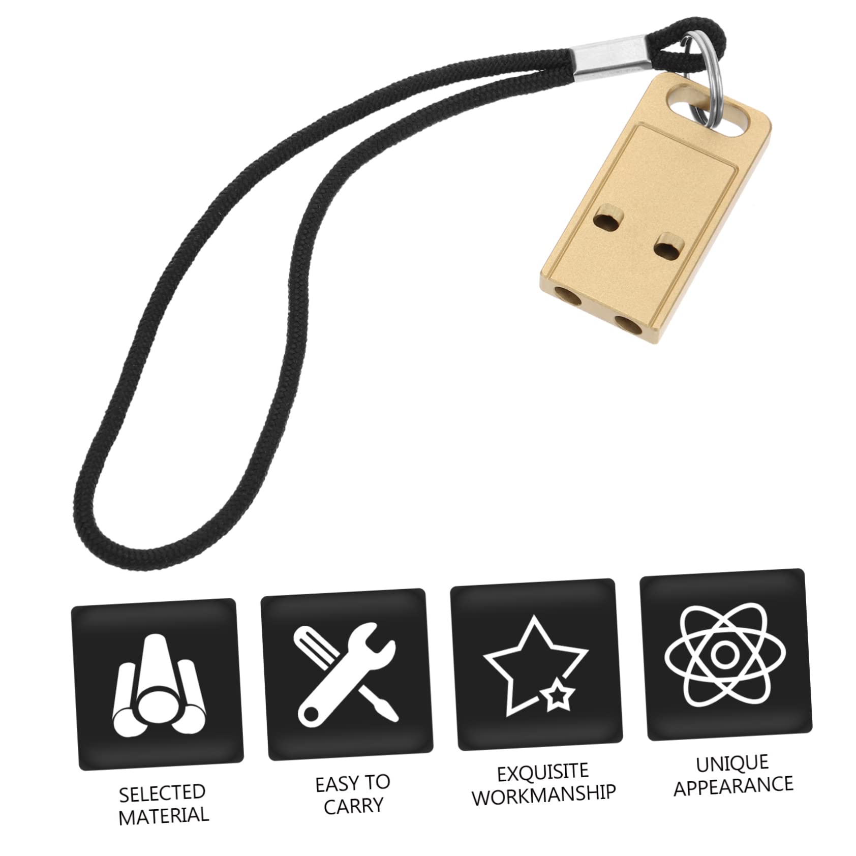 KESYOO Hiking Whistle Whistle Bird Whistle Bulk Automatic Whistles Whistle Hiking Survival Whistle Loud Whistle Referee Whistle Camping Whistle Keychain Pendant Yellow Brass