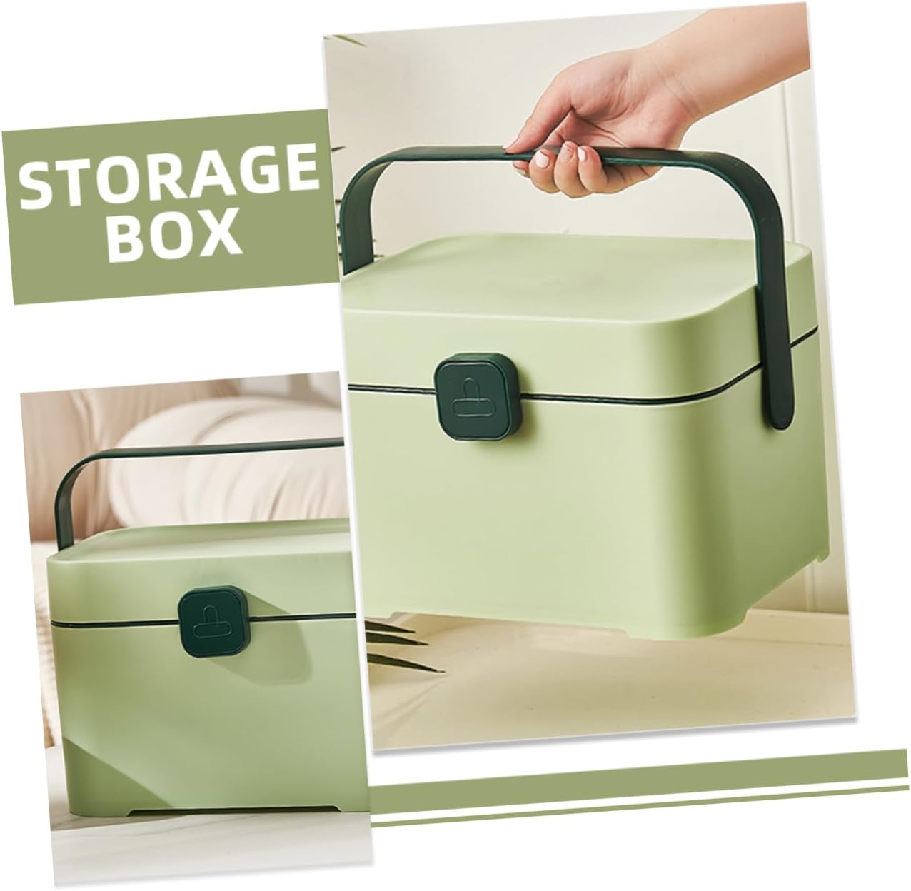 Makeup Organizer Storage Case Capacity Multi-functional Storage Box for Cosmetics Tools and Stationery Easy Visibility and Portable Handle