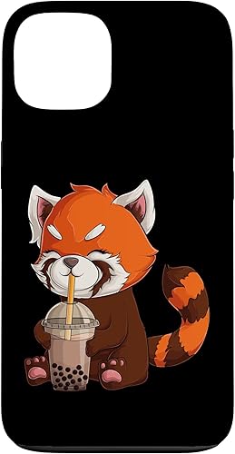 Miniatura 10 de Funda para iPhone XXS Kawaii Red Panda Beber Boba Bubble Tea Japanese Anime